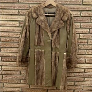 Vintage Schlampp’s Mpls- Mink & leather car coat.